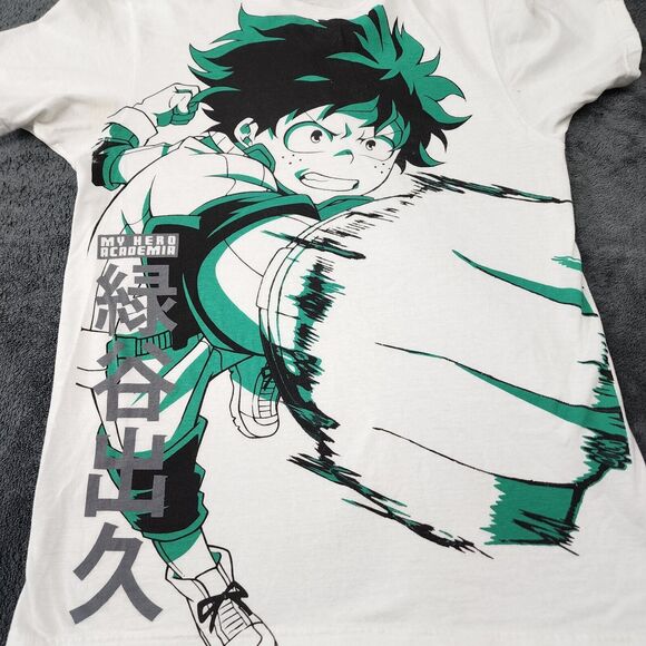 My Hero Academia Funimation Men's White Green Black Black T-Shirt Japan Size M - Picture 4 of 9